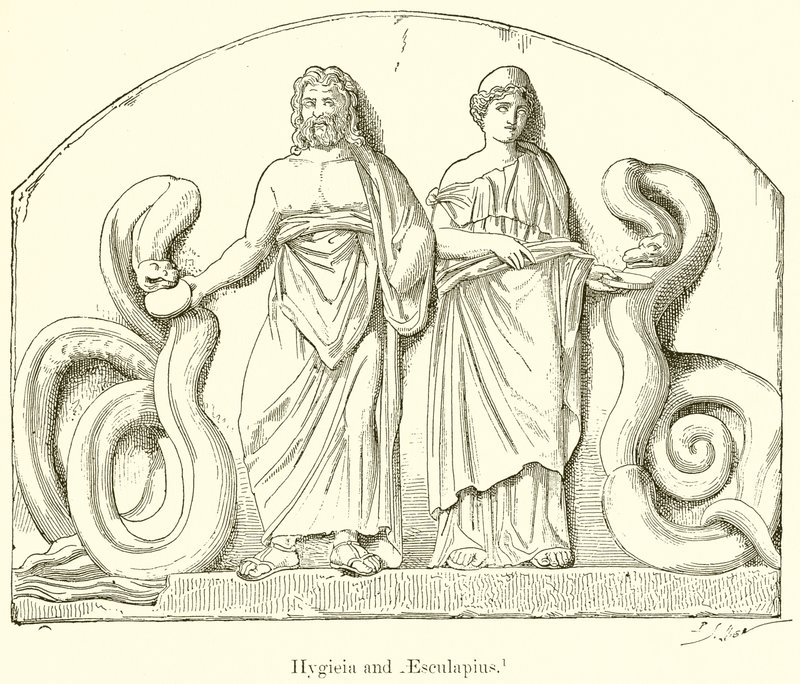 Hygieia和Aesculapius 作者 英语学校