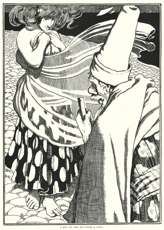 我在海边遇见一位女士（版画） 作者 英语学校