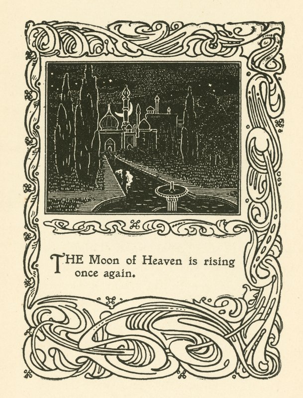 Omar Khayyam 的 Rubaiyat 插图（石版画） 作者 英语学校