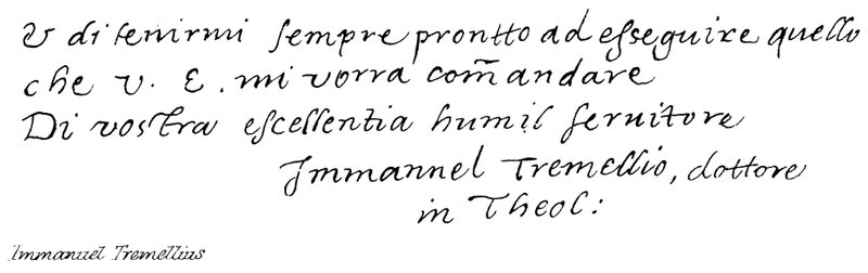 Immanuel Tremellius 作者 英语学校