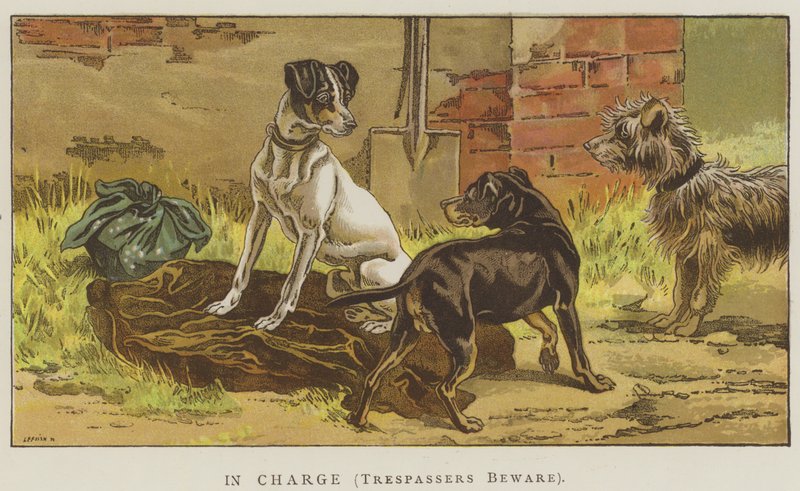 负责人，入侵者当心 (chromolitho) 作者 英语学校