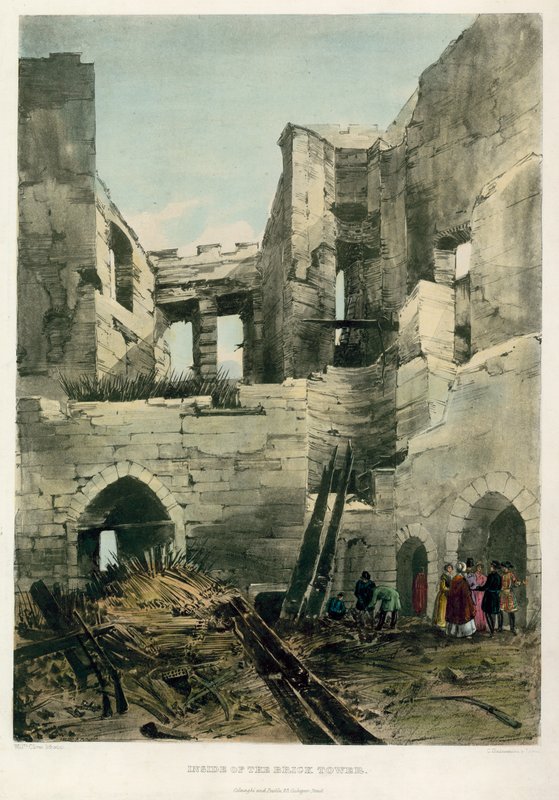 在砖塔内，伦敦塔火，1841年 作者 英语学校