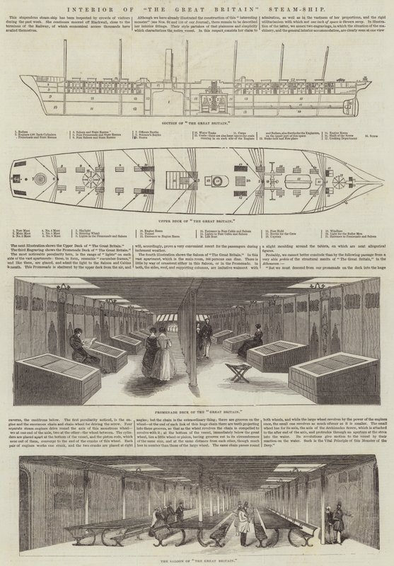 Interior of "The Great Britain" Steam-Ship (engraving) 作者 英语学校