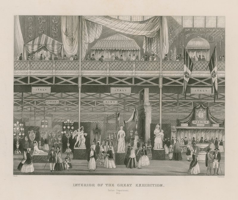 1851年意大利大展的内部 作者 英语学校