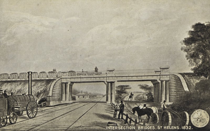 交叉桥，圣海伦，1832年 作者 英语学校