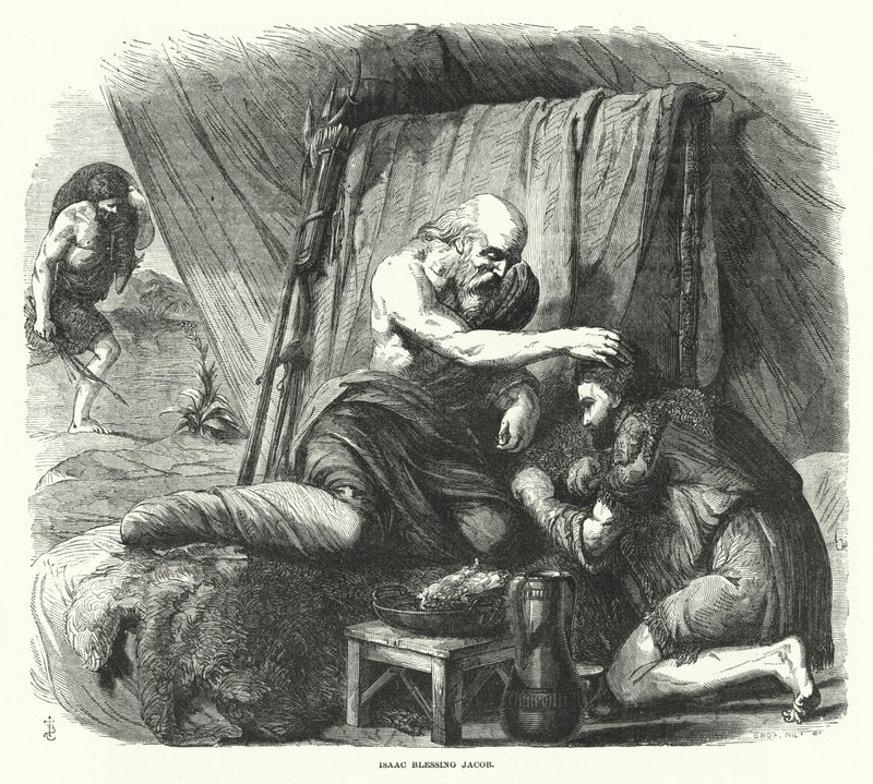Isaac blessing Jacob (engraving) 作者 英语学校