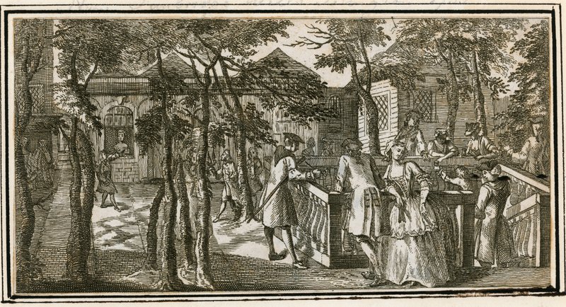 伊斯灵顿温泉，以前新的Tunbridge Wells，1735年 作者 英语学校