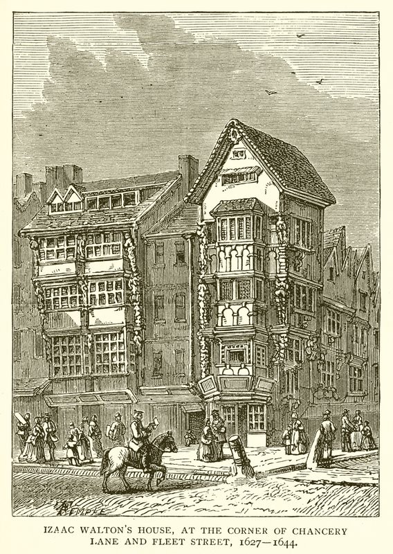 Izaac Waltons House，位于Chancery Lane和Fleet Street的拐角处，1627-1644 作者 英语学校