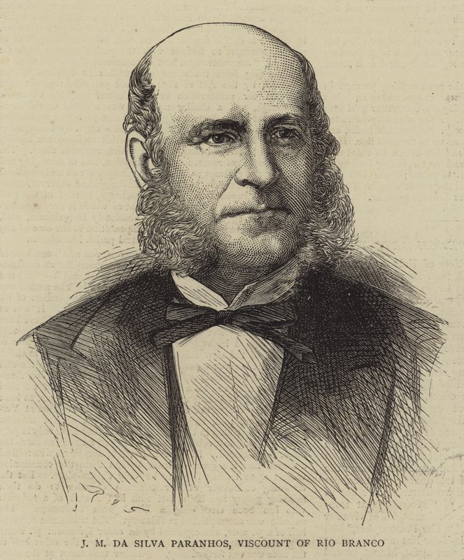 J M da Silva Paranhos, Viscount of Rio Branco (engraving) 作者 英语学校