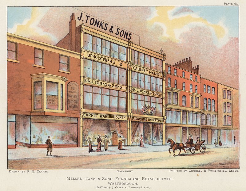 J Tonks  Sons 家具店，斯卡伯勒（彩色印刷品） 作者 英语学校