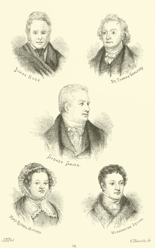 James Hogg，Thomas Chalmers博士，悉尼史密斯，Mary Russell Mitford，华盛顿欧文 作者 英语学校