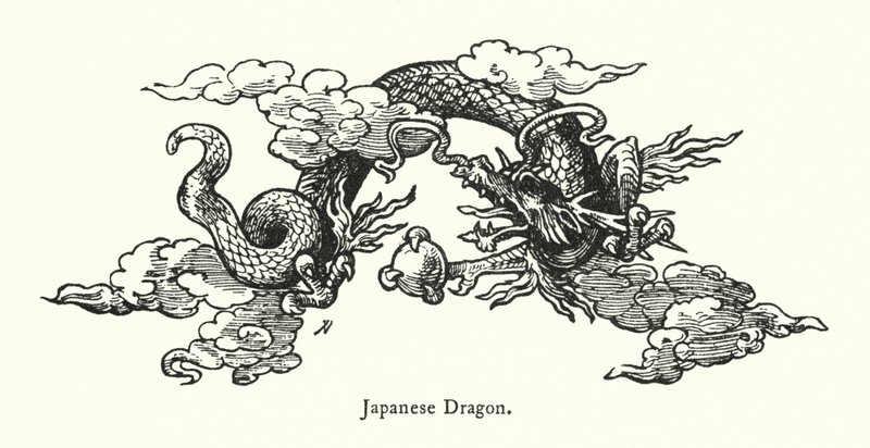 Japanese Dragon (engraving) 作者 英语学校