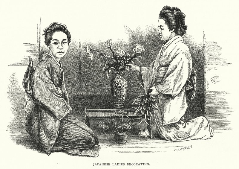 日本女士装饰（雕刻） 作者 英语学校