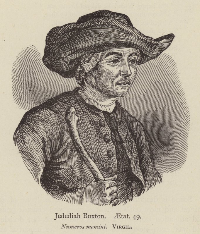 Jedediah Buxton, aetat 49（雕刻）。 作者 英语学校
