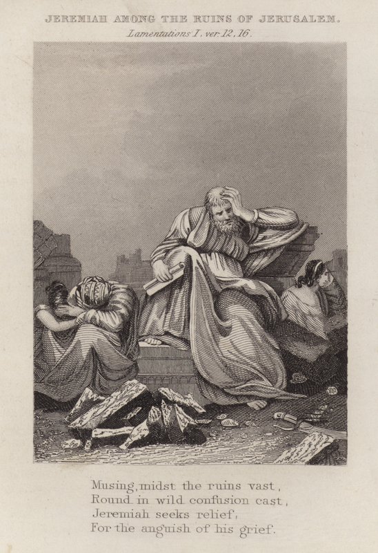 Jeremiah among the ruins of Jerusalem, Lamentations I, ver 12 作者 英语学校