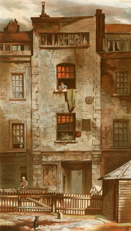 John Drydens House，位于Fetter Lane 作者 英语学校