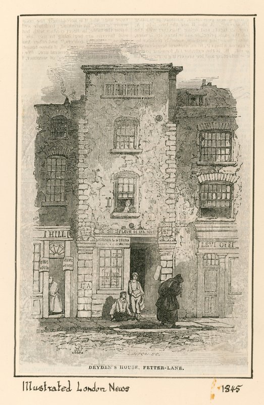 John Drydens House，位于Fetter Lane 作者 英语学校