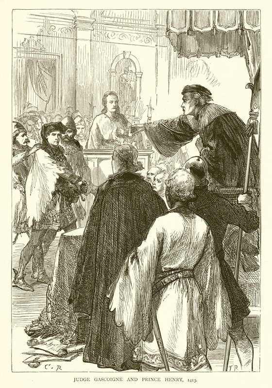 加斯科因法官和亨利王子，1413年 作者 英语学校
