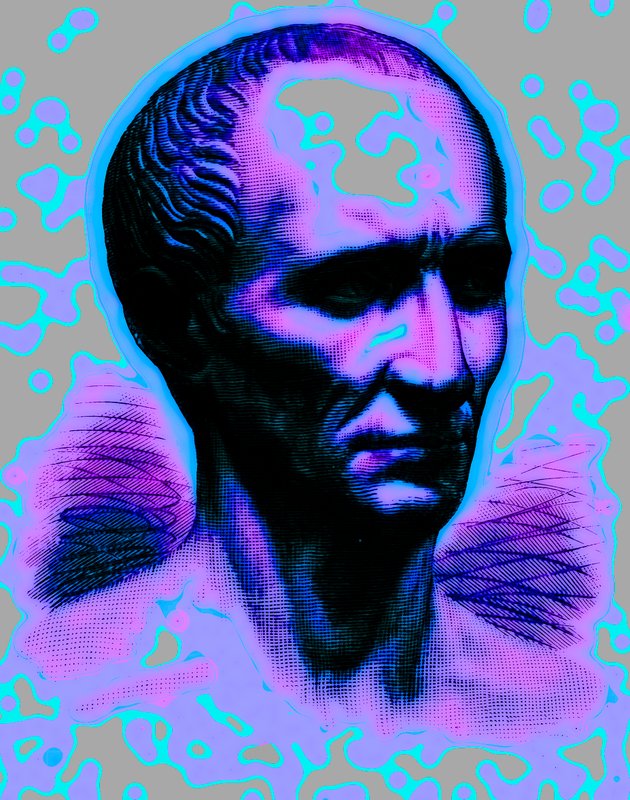 朱利叶斯·凯撒，爱德华·奥利尔的卡塞尔斯插图通用历史插图，1890年出版（数字增强图像） 作者 英语学校