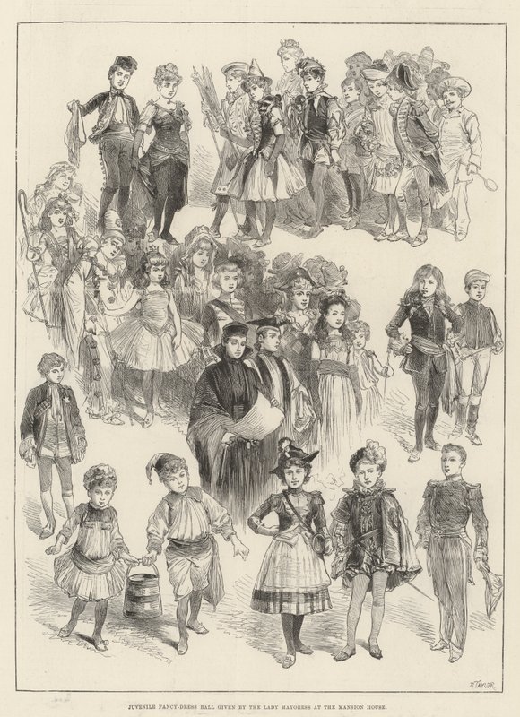 女市长在豪宅赠送的少年化装舞会（版画） 作者 英语学校
