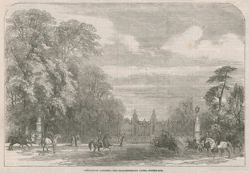肯辛顿花园，Coalbrookdale盖茨，Rotten Row，伦敦 作者 英语学校