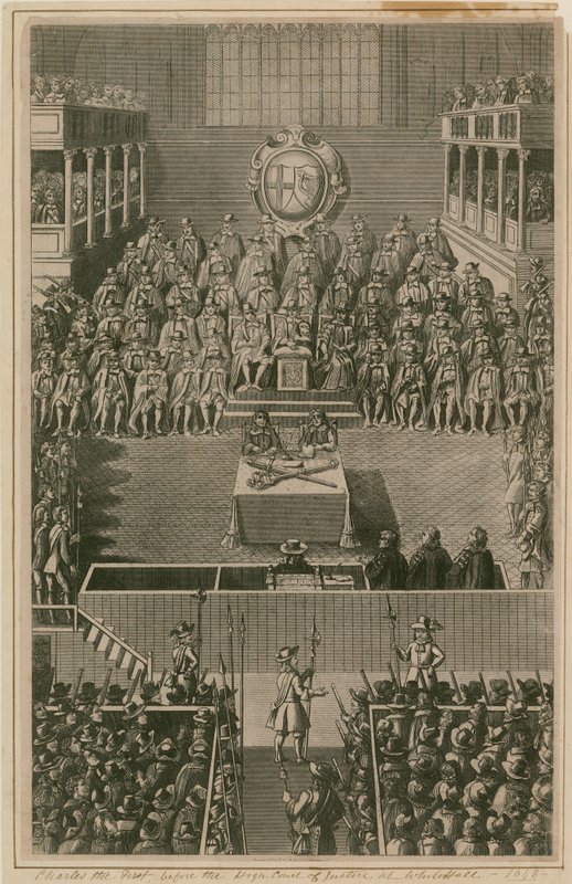 查尔斯一世国王在1648年在白厅高等法院出庭 作者 英语学校