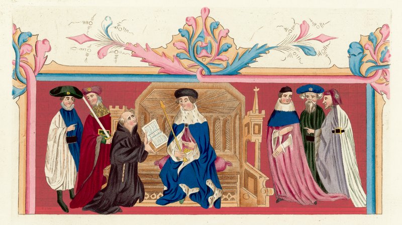 King Henry IV and his Court (coloured engraving) 作者 英语学校