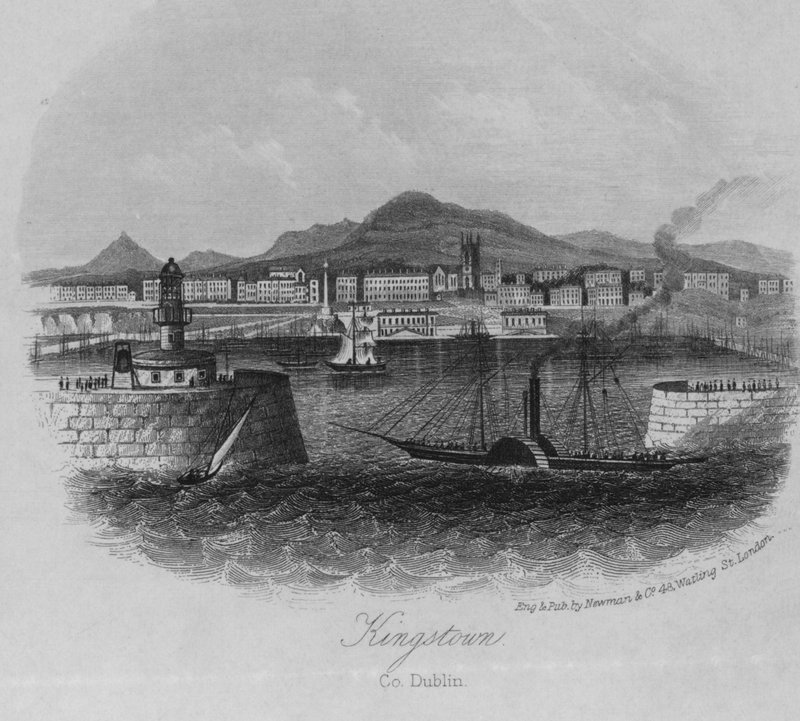 都柏林郡Kingstown（雕刻）。 作者 英语学校