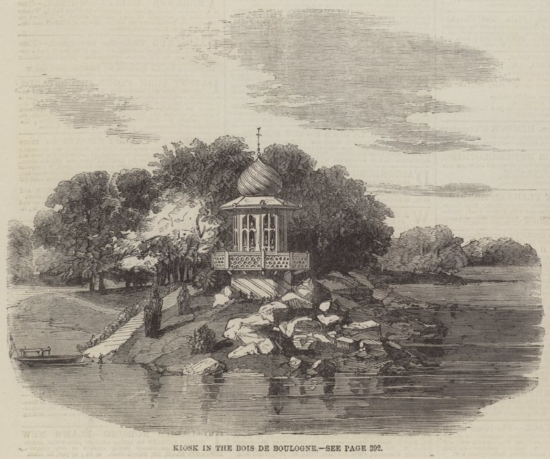Bois de Boulogne 的亭子（雕刻） 作者 英语学校