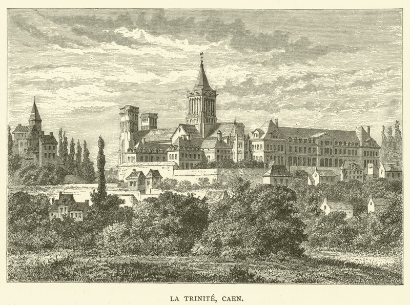 La Trinite, Caen（雕刻）。 作者 英语学校