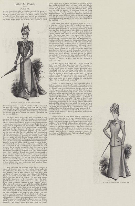 女装专页，连衣裙（石版画） 作者 英语学校