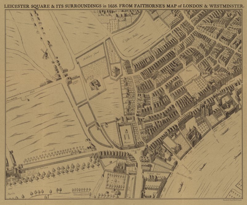 1658年莱斯特广场及其周边地区 作者 英语学校