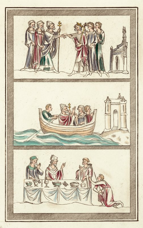 托马斯·贝克特 (Thomas Becket) 的生平（彩色版画） 作者 英语学校