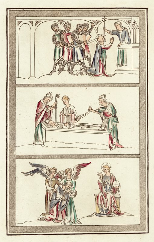 托马斯·贝克特 (Thomas Becket) 的生平（彩色版画） 作者 英语学校