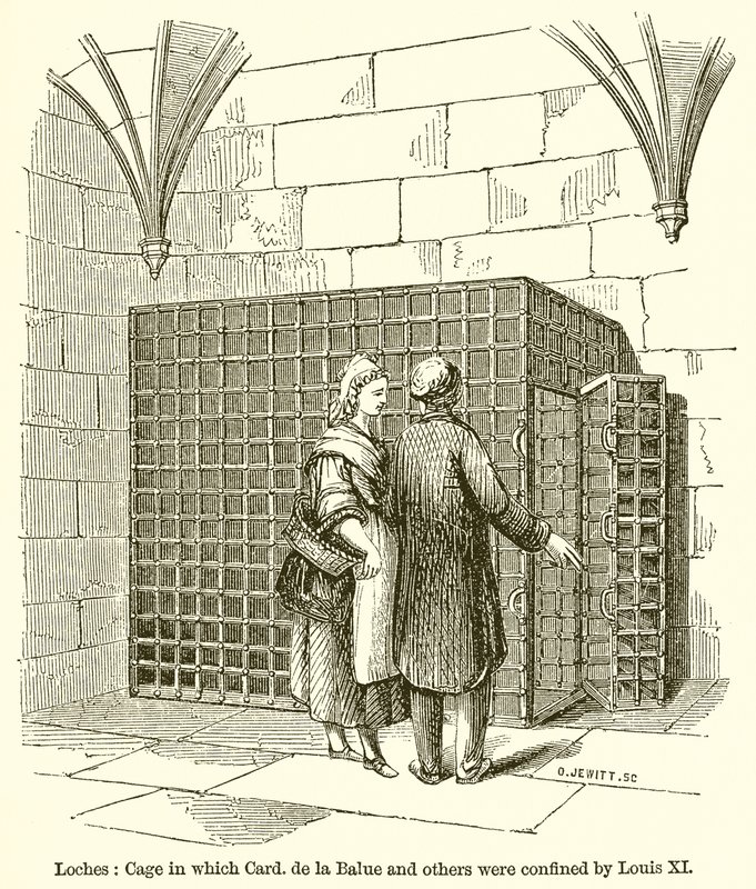 Loches：卡片中的笼子。 de la Balue和其他人被路易十一限制 作者 英语学校