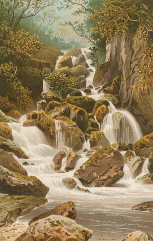 Lodore Falls  -  Derwentwater 作者 英语学校