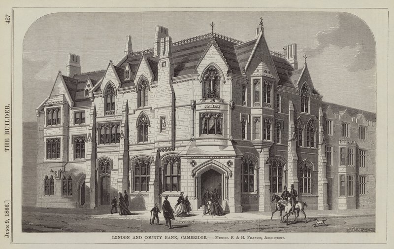 伦敦和郡银行，剑桥，F和H弗朗西斯先生，建筑师（雕刻）。 作者 英语学校