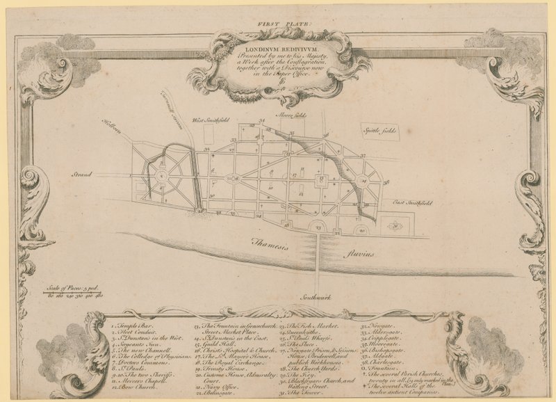 伦敦重建后，约翰·伊夫林爵士计划在1666年大火之后重建伦敦金融城 作者 英语学校