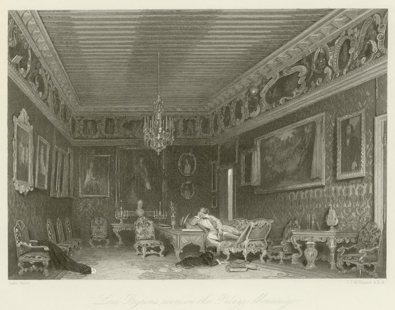 Lord Byrons房间位于Palazzo Mocenigo 作者 英语学校