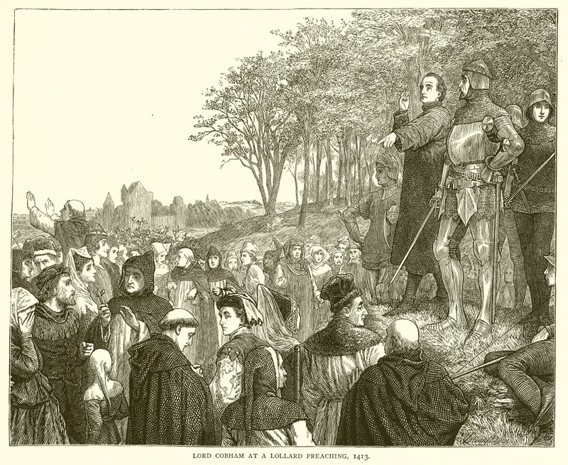 科尔罕勋爵在Lollard讲道，1413年 作者 英语学校