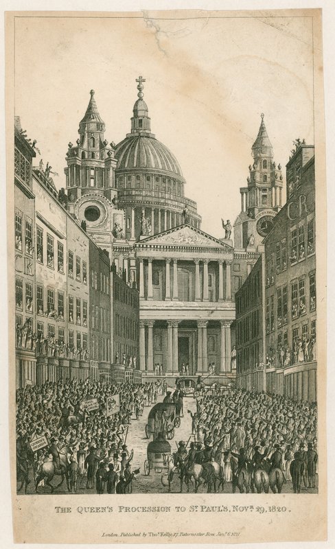 Ludgate Hill。皇后游行到圣保罗，1820年11月29日 作者 英语学校