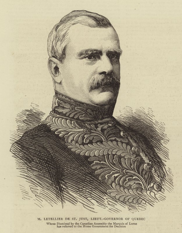 M Letellier de St Just, Lieutenant-Governor of Quebec (engraving) 作者 英语学校