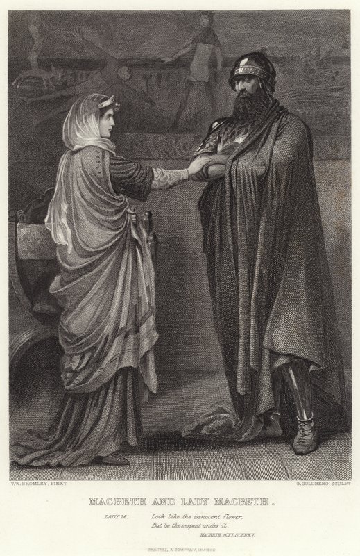 Macbeth和Macbeth夫人，Macbeth，Act I，Scene V. 作者 英语学校