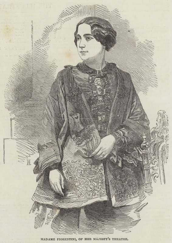 菲奥伦蒂尼夫人，女王陛下剧院（版画） 作者 英语学校