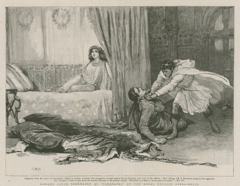 Sarah Bernhardt夫人在皇家英国歌剧院担任Cleopatra 作者 英语学校