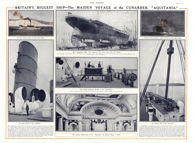 Cunard班轮Aquitania的少女航行，1914年 作者 英语学校