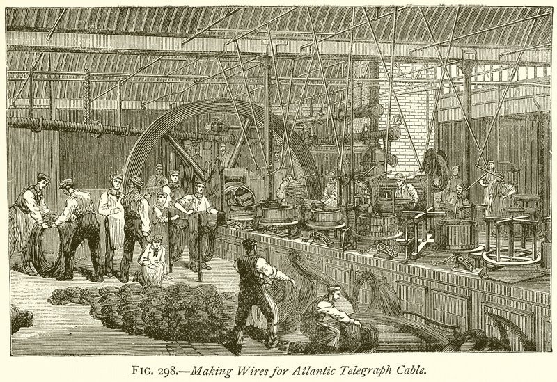 为Atlantic Telegraph Cable制作电线 作者 英语学校