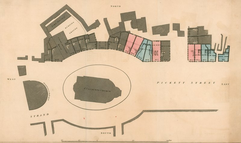 Pickett Street和The Strand，伦敦地图 作者 英语学校