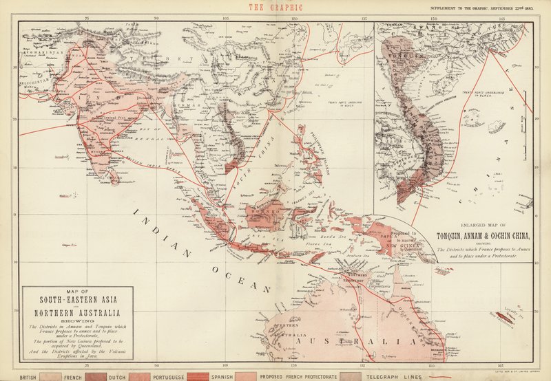 东南亚和澳大利亚北部地图 作者 英语学校