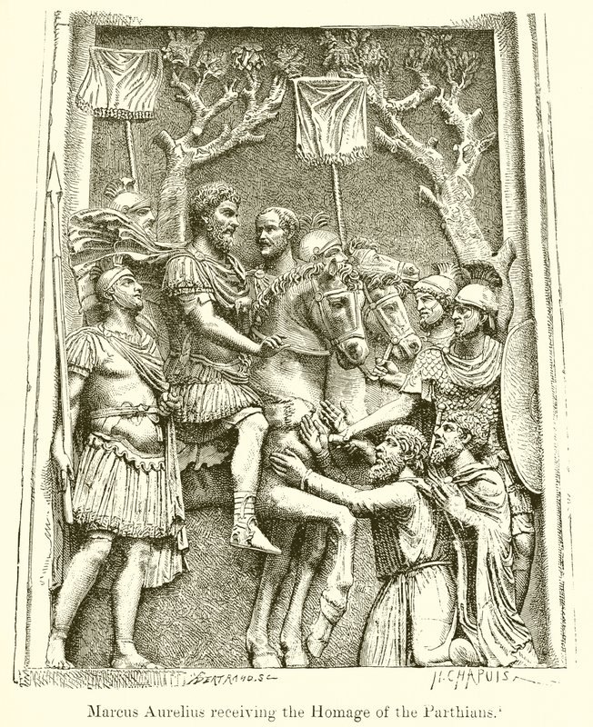 Marcus Aurelius接受了帕提亚人的敬意 作者 英语学校